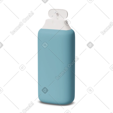 3D Blue shampoo bottle illustrazione in stile Oggetti Casual life scarica in PNG, SVG