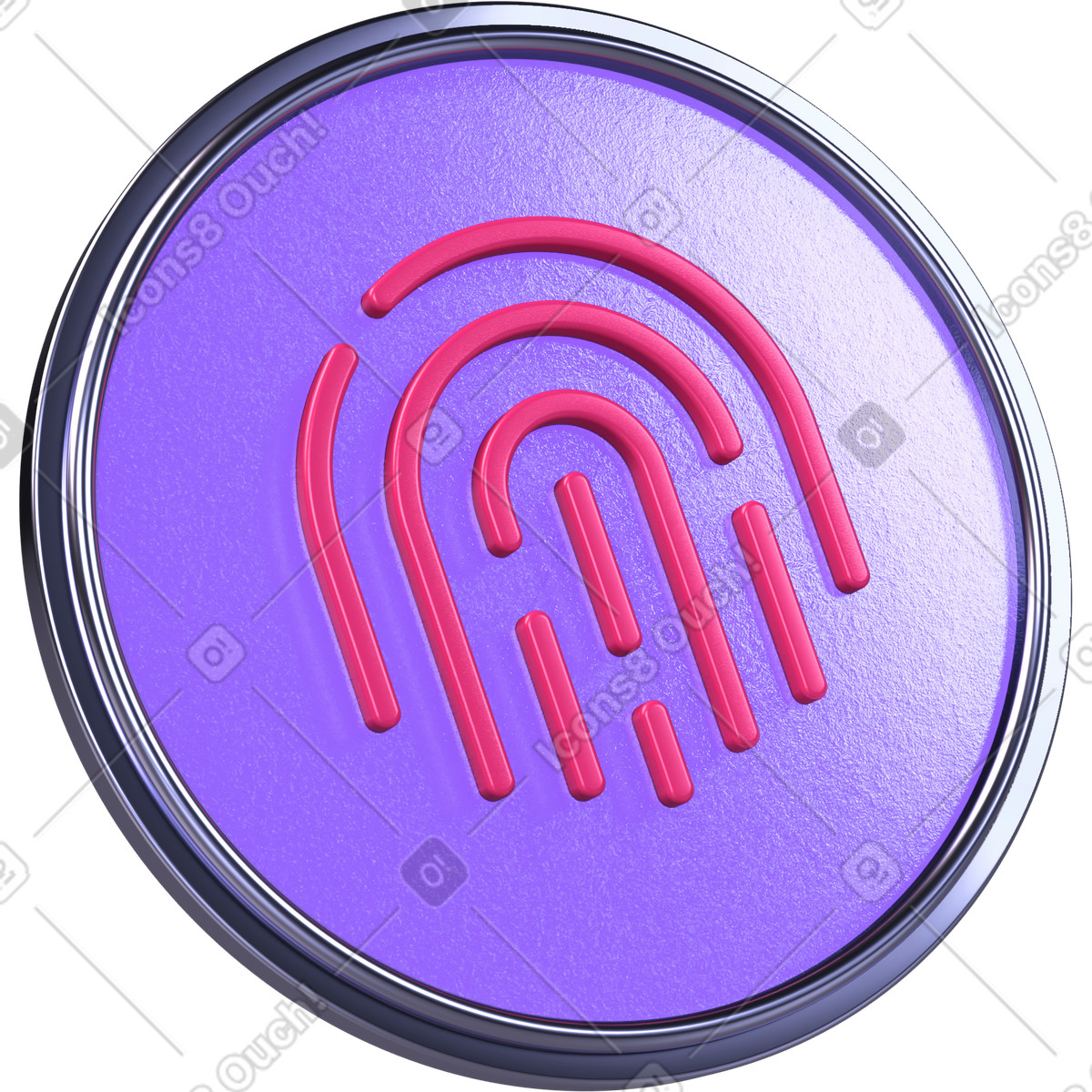 Ilustração de Sinal impressão digital em no estilo 3D Boost para baixar em PNG, SVG