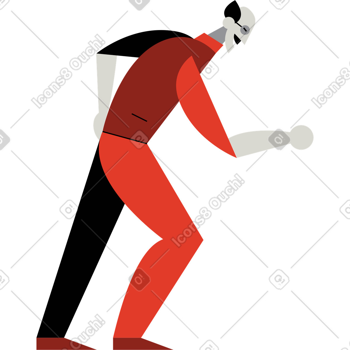 Grandfather illustration showcasing a heartwarming moment in clipart PNG SVG GIF