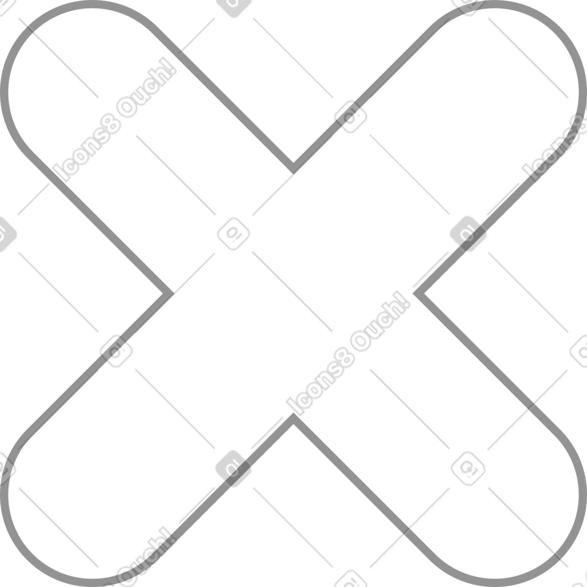 Icona lineare a croce illustrazione in stile Concept scarica in PNG, SVG