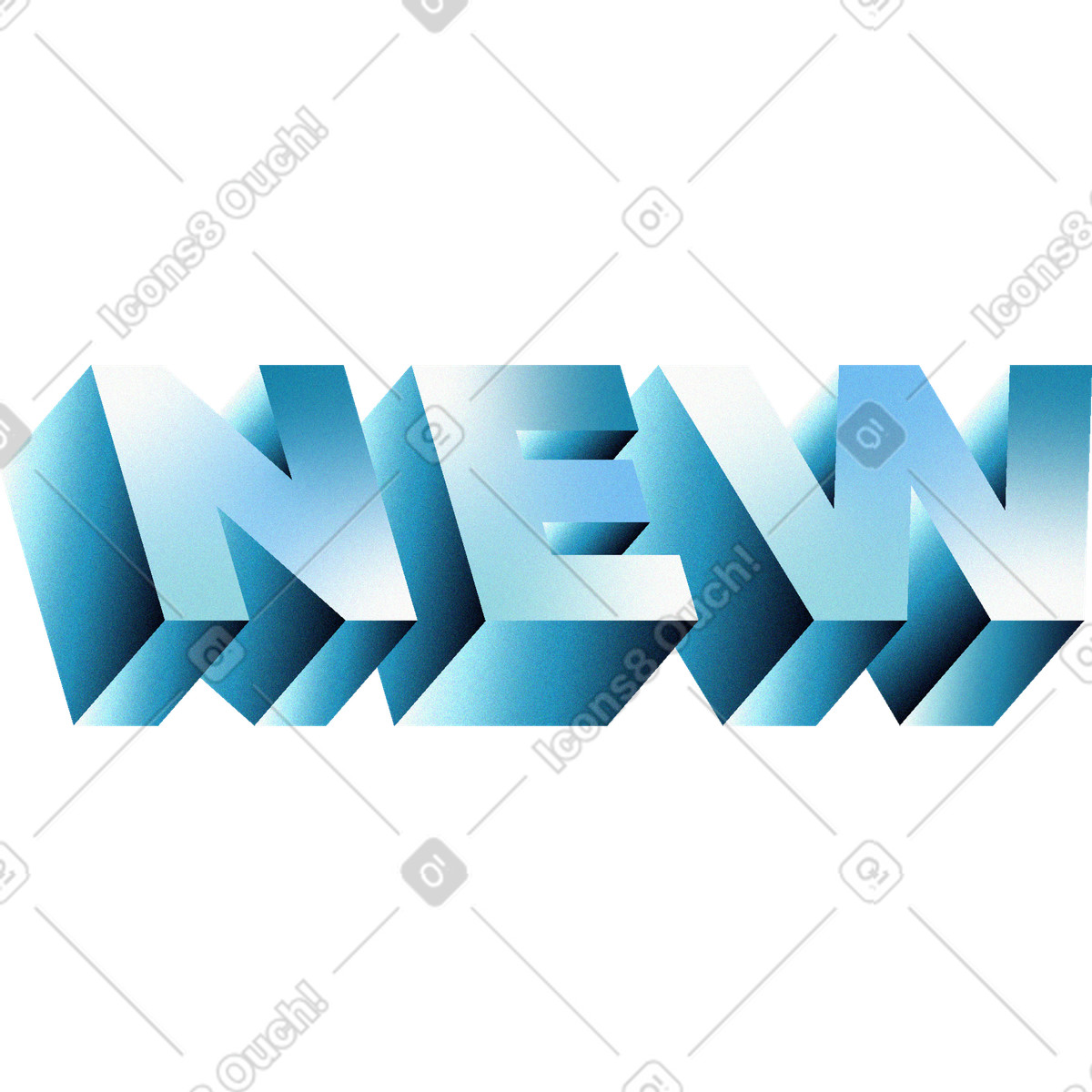 Иллюстрация Новый текст в 3d стиле с эффектом зернистости Lettering — скачать форматах PNG, SVG