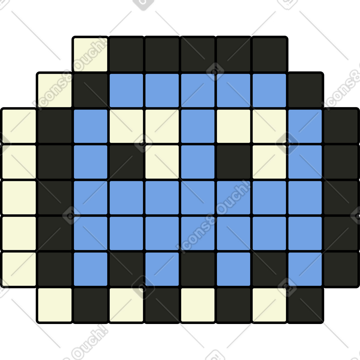 Ilustración Fantasma de pac-man en estilo Retro a descargar en PNG y SVG