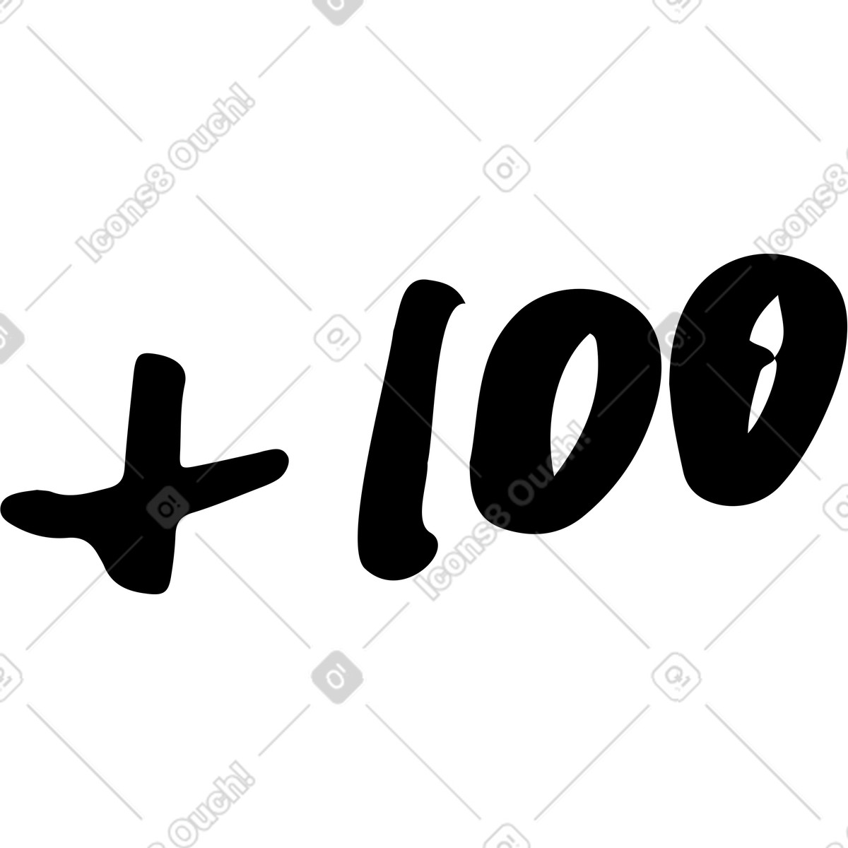 Illustration Plus cent dans le style Line à télécharger aux formats PNG, SVG