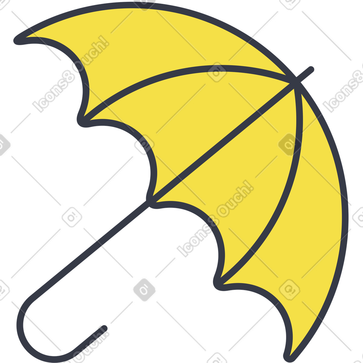 下载 Abstract 风格的 雨伞 插画，支持 PNG、SVG 格式