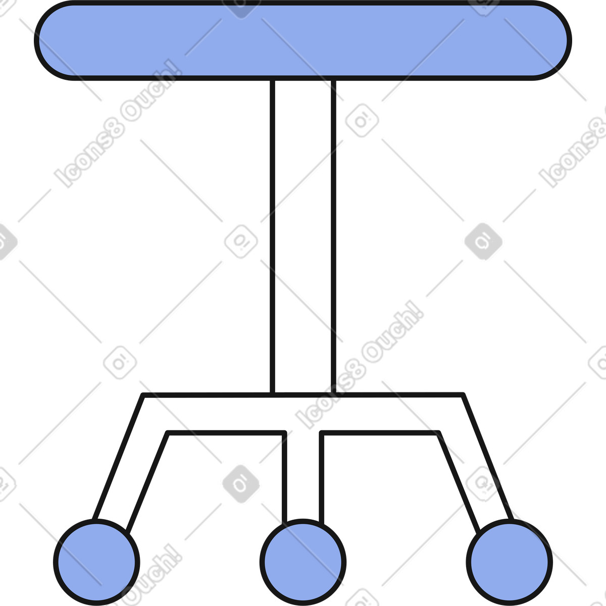 下载 Bloom 风格的 办公椅 插画，支持 PNG、SVG 格式