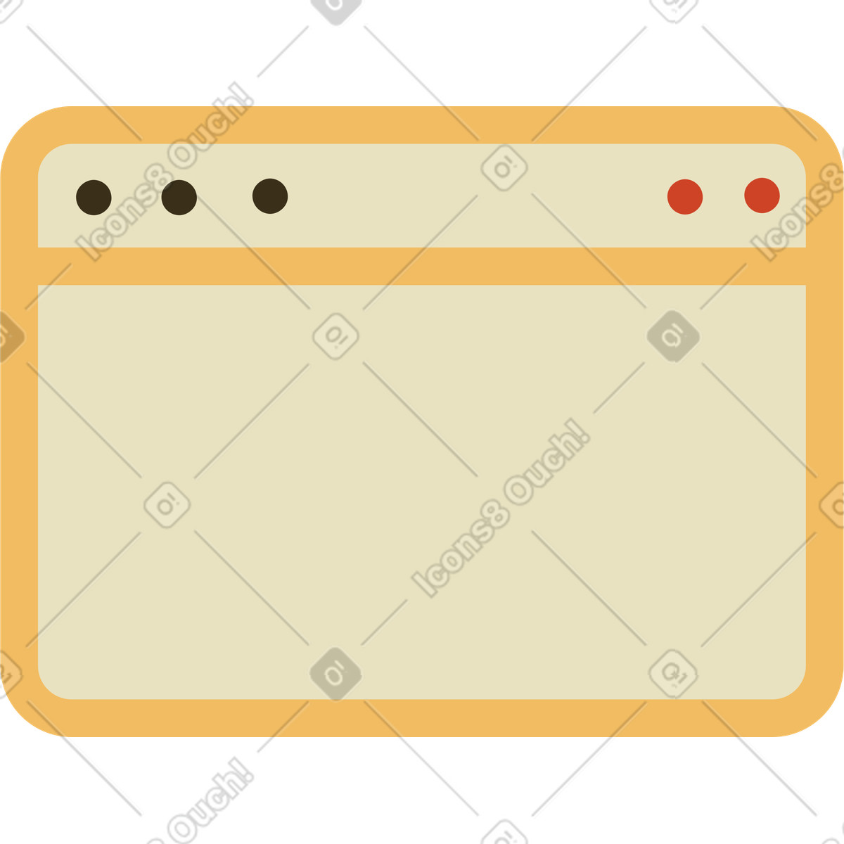 Illustration Fenêtre du navigateur dans le style Arabica à télécharger aux formats PNG, SVG