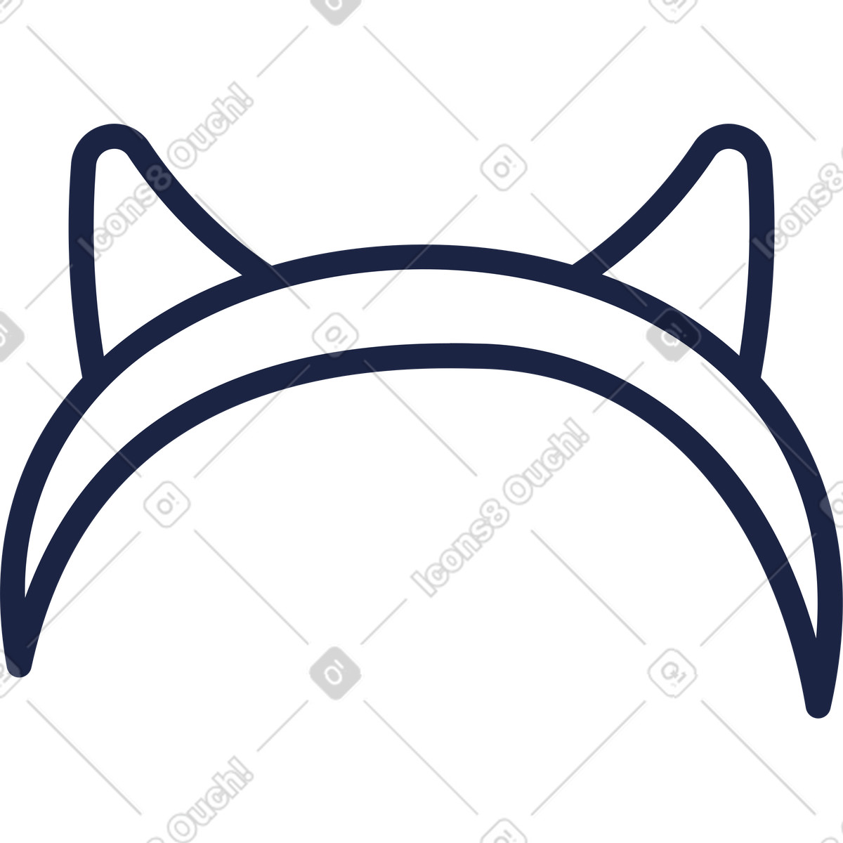 Ilustração de Arco cabelo em no estilo Urban Line para baixar em PNG, SVG