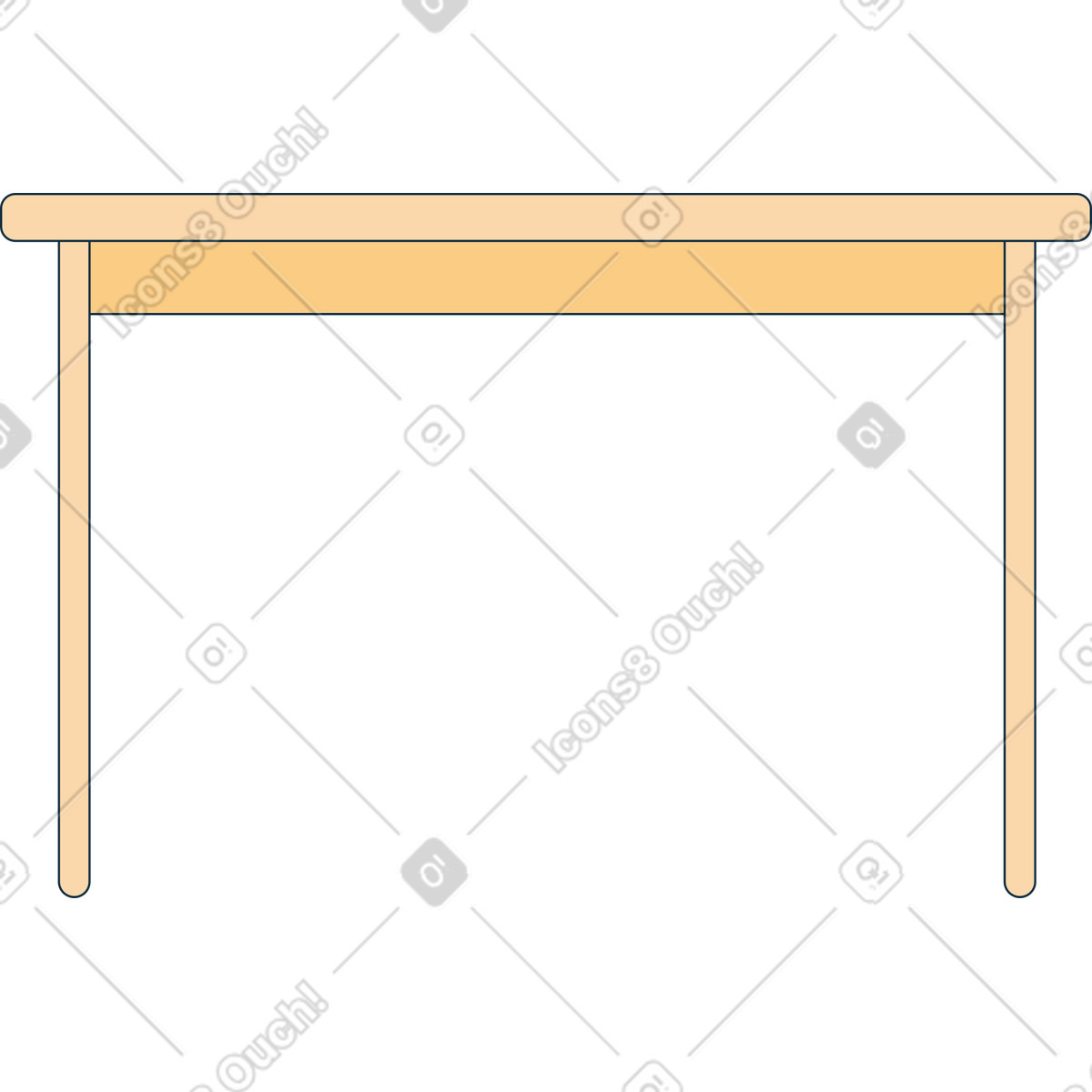 Tisch-Illustration im Bubble gum-Stil als Download in PNG, SVG