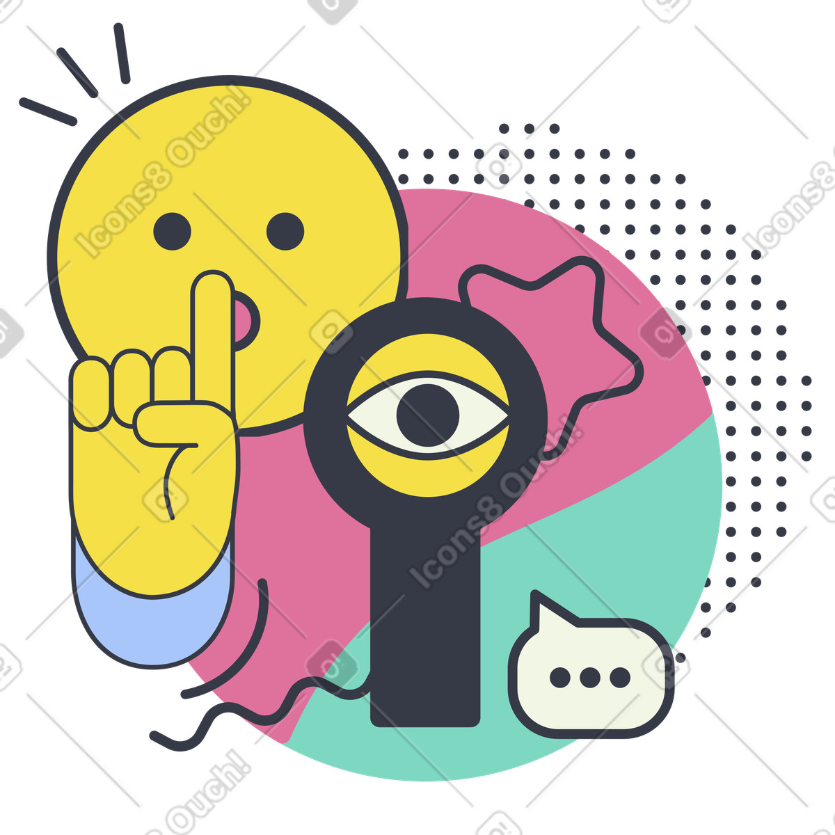 Secret illustration in Abstract style download in PNG, SVG