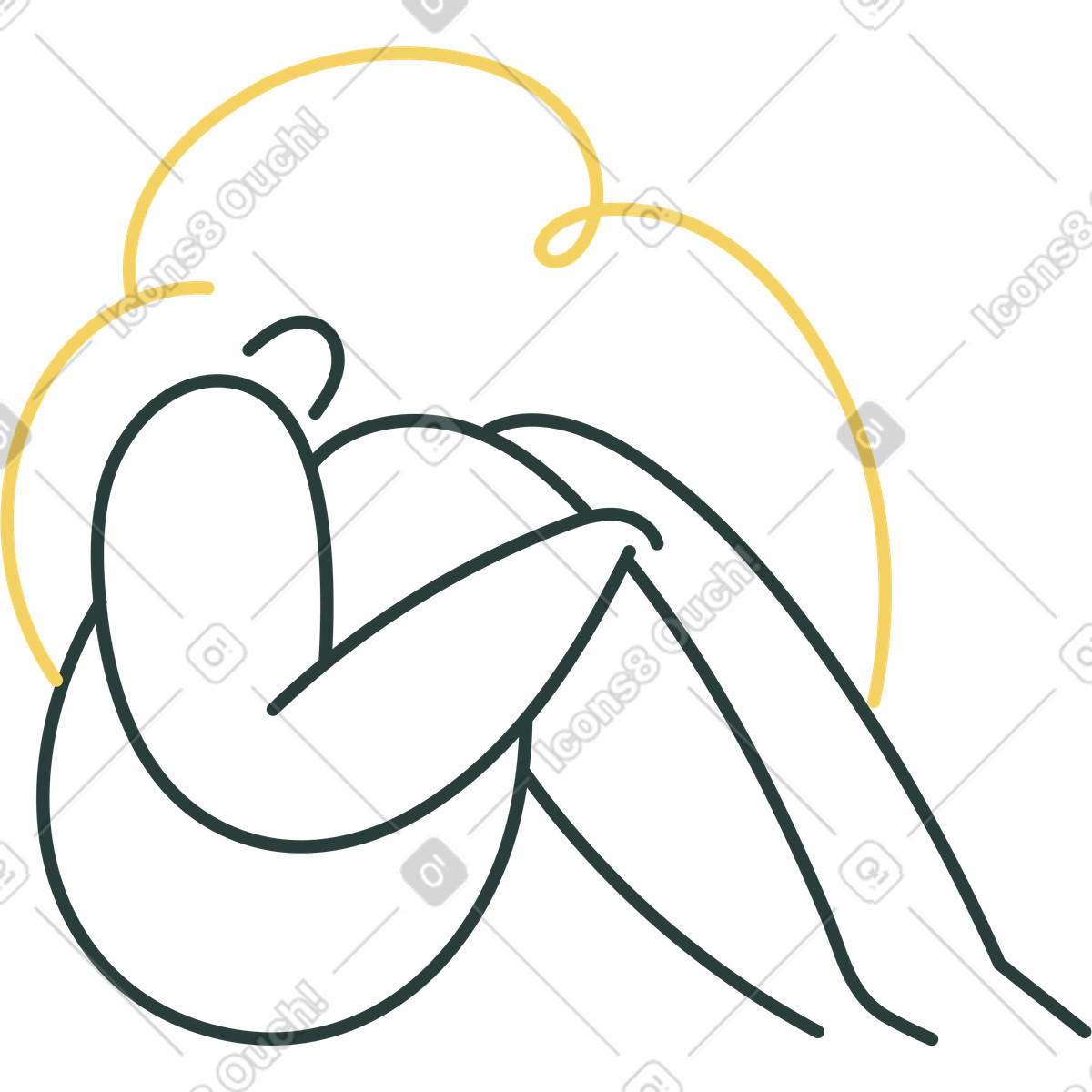 Illustration Fille dans le style Macaroni à télécharger aux formats PNG, SVG