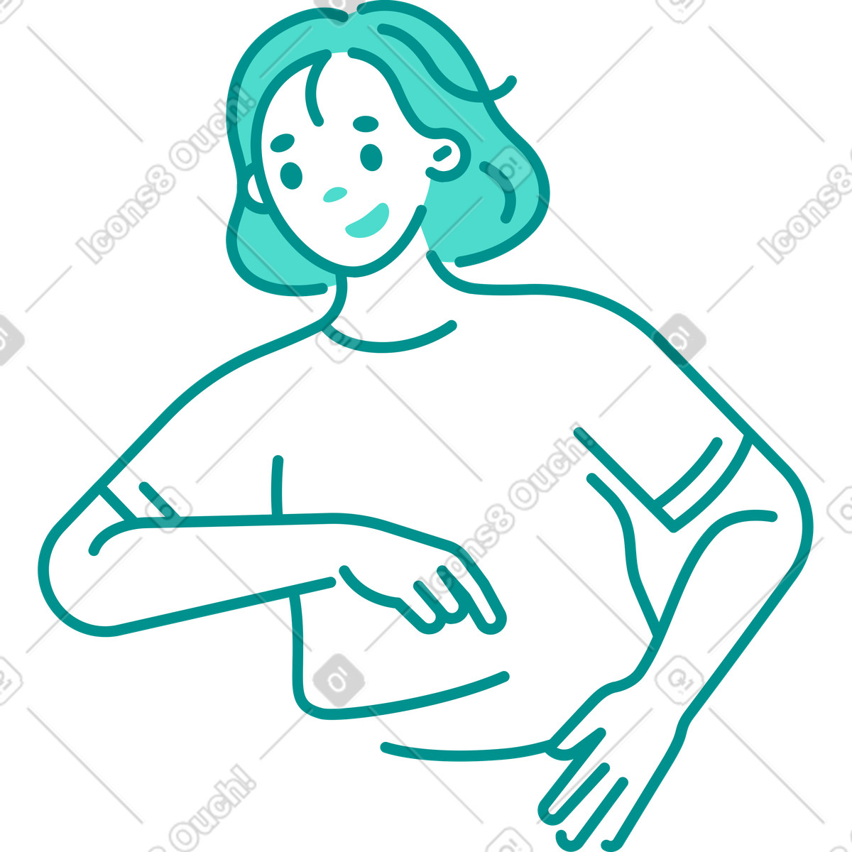 Ilustração de Mulher em no estilo Natty para baixar em PNG, SVG