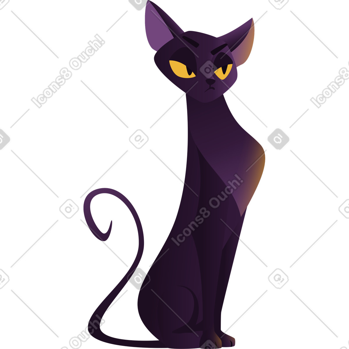 Иллюстрация Кошка в стиле Halloween Party — скачать в форматах PNG, SVG