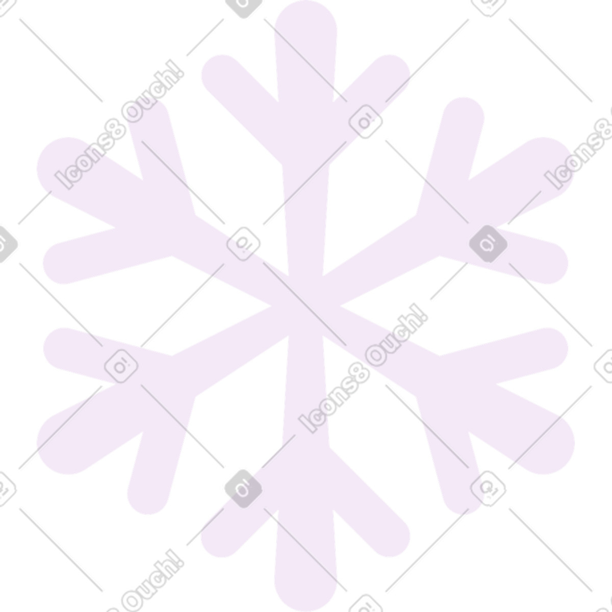 Snowflake-Illustration im Conifer-Stil als Download in PNG, SVG