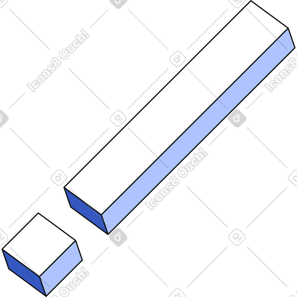 Ilustración Signo de exclamación en estilo Techny a descargar en PNG y SVG