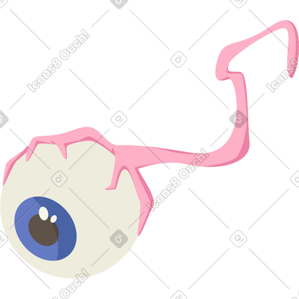 Auge-Illustration im Social-Stil als Download in PNG, SVG