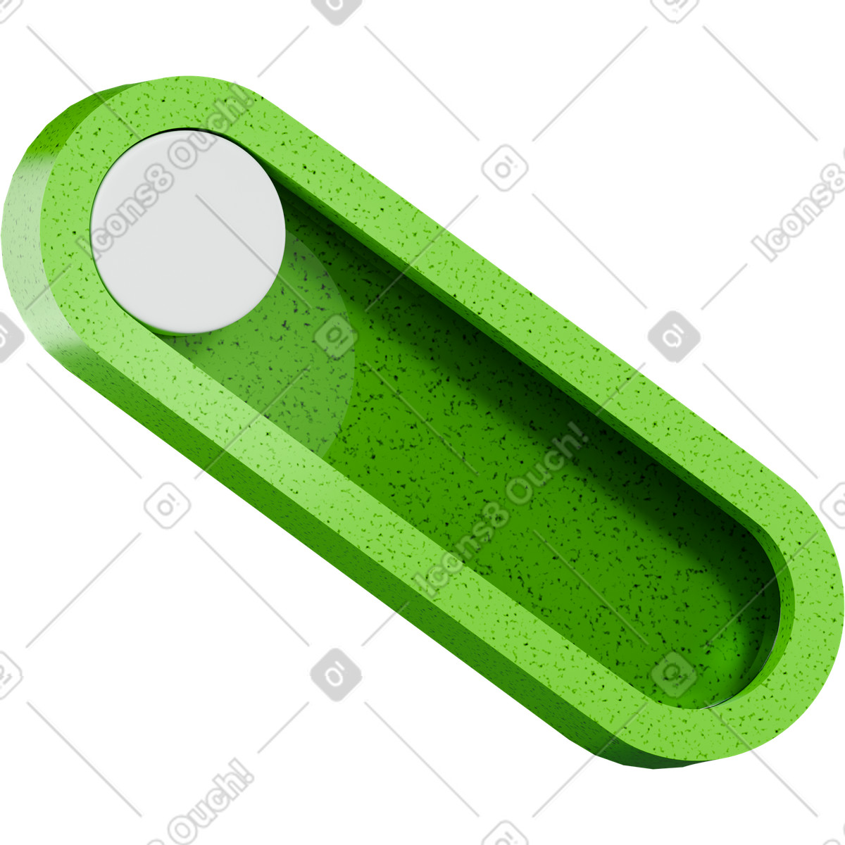 Toggle switch illustration in 3D Platforms style download in PNG, SVG