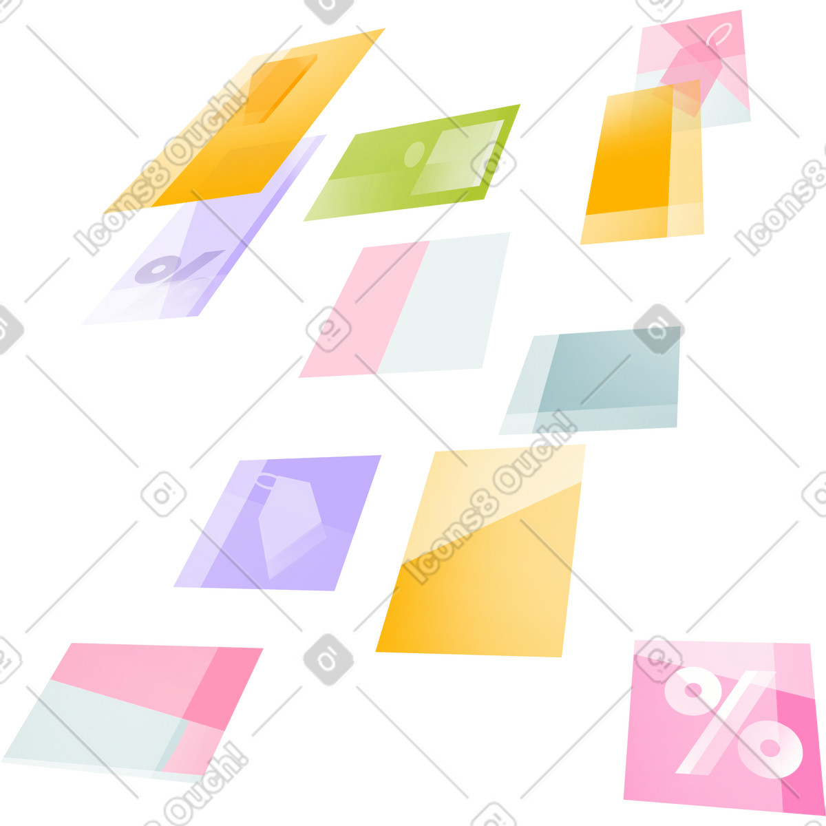 Background with sale signs illustration in Dynamic style download in PNG, SVG