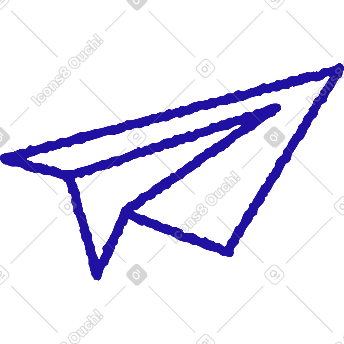 Aereo di carta illustrazione in stile Whimsy scarica in PNG, SVG