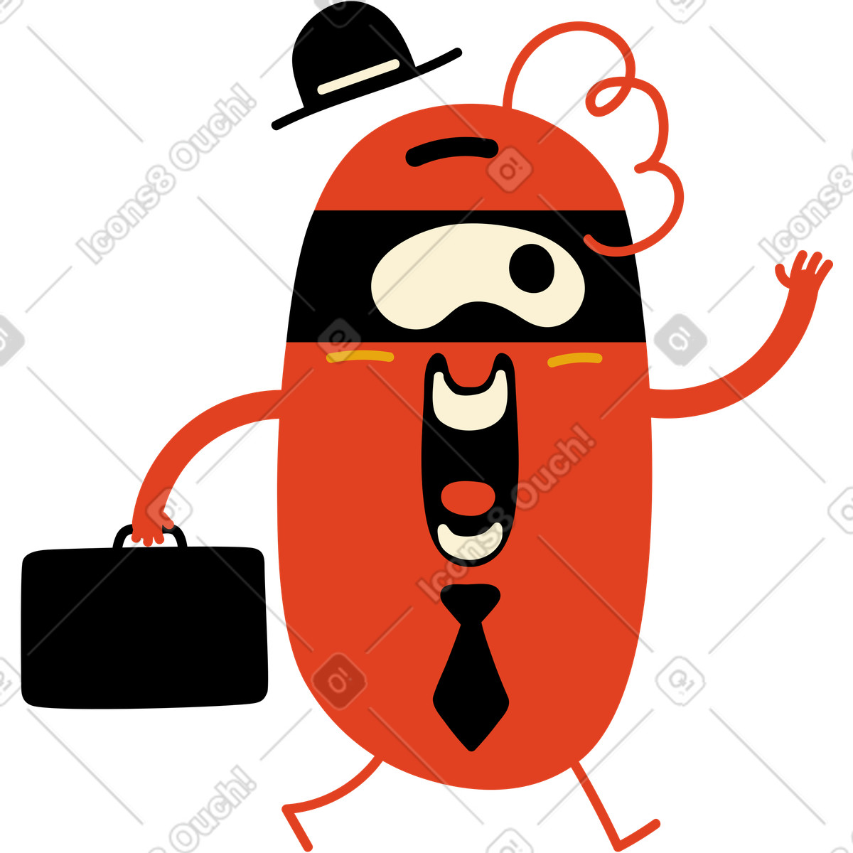Brutto virus illustrazione in stile Jelly scarica in PNG, SVG
