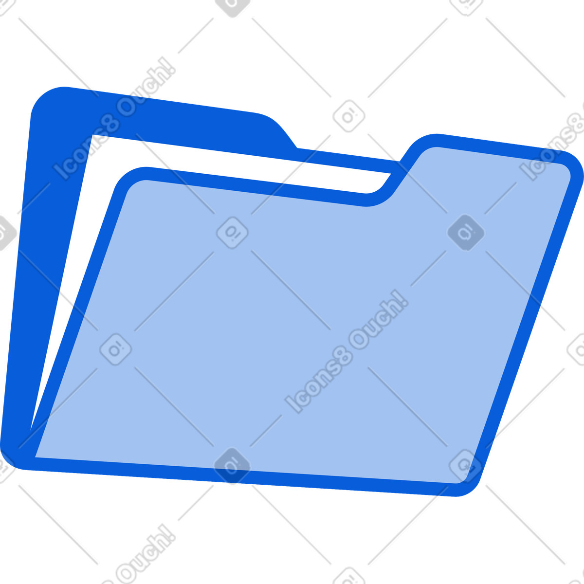 Folder with documents illustration in Handy Line style download in PNG, SVG