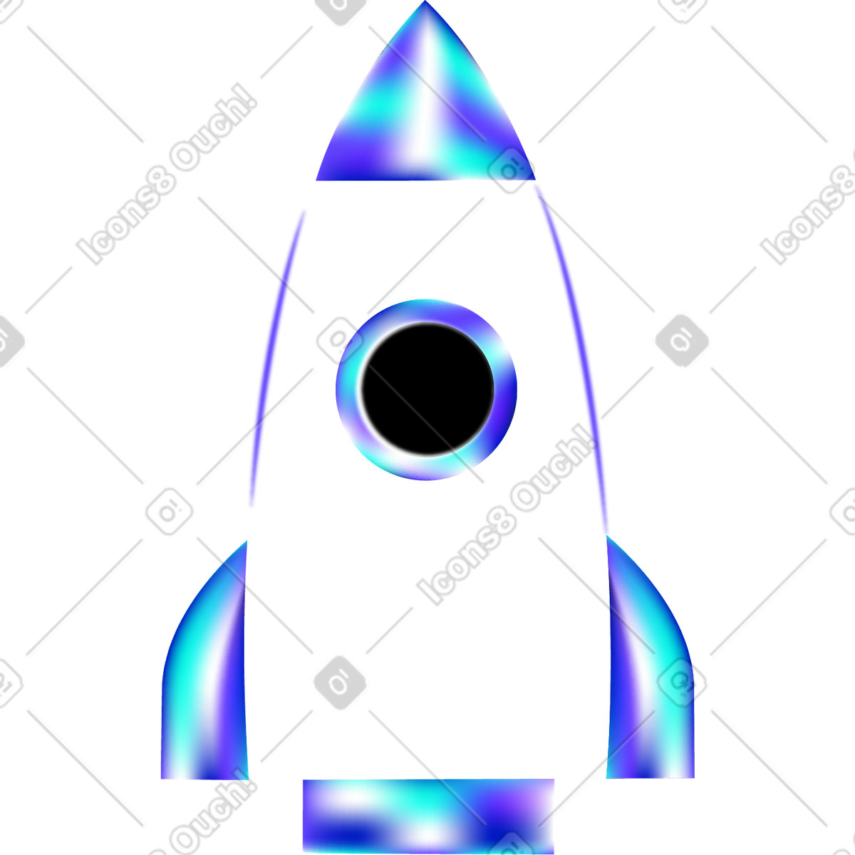 Rocket illustration in Pure style download in PNG, SVG