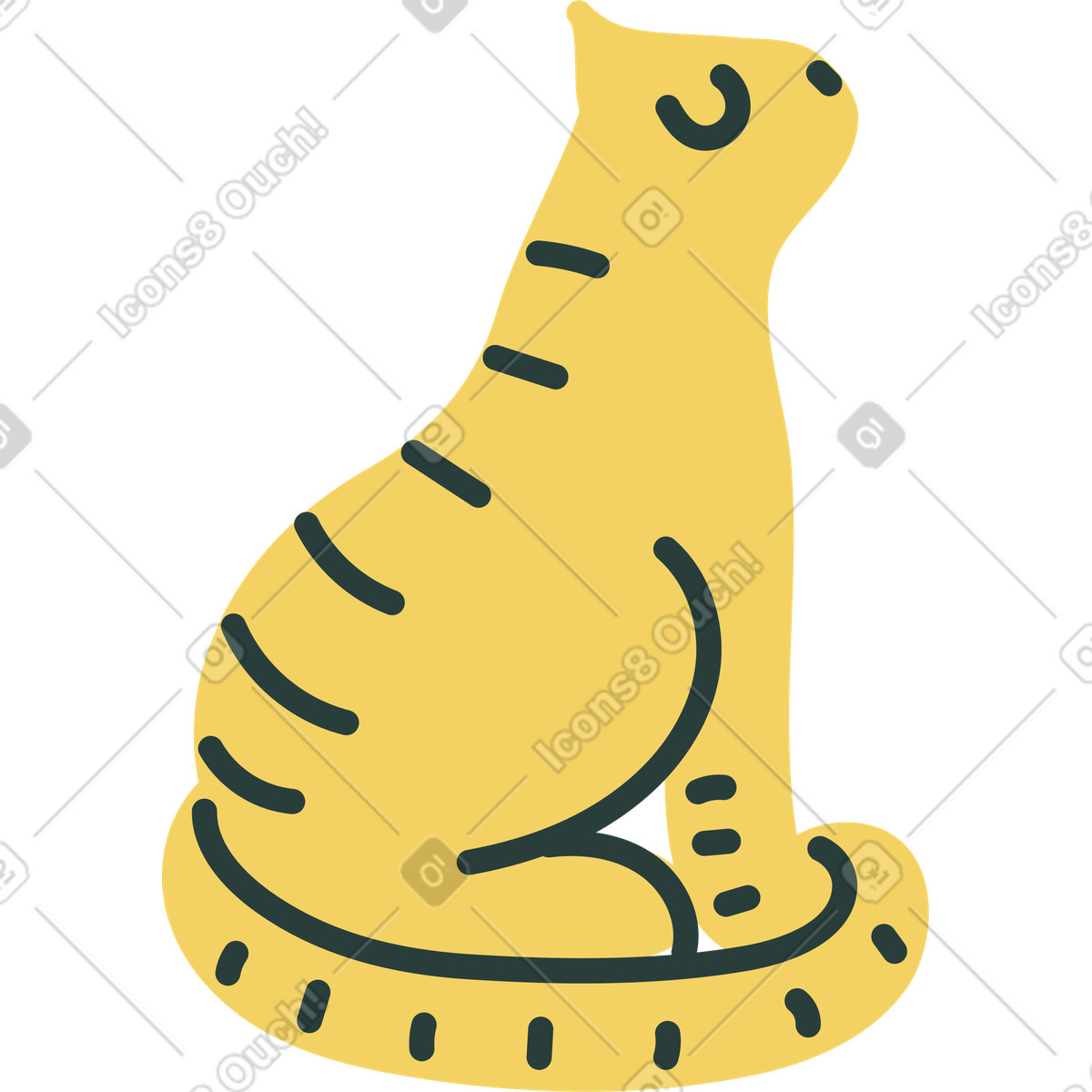 Иллюстрация Кошка в стиле Macaroni — скачать в форматах PNG, SVG