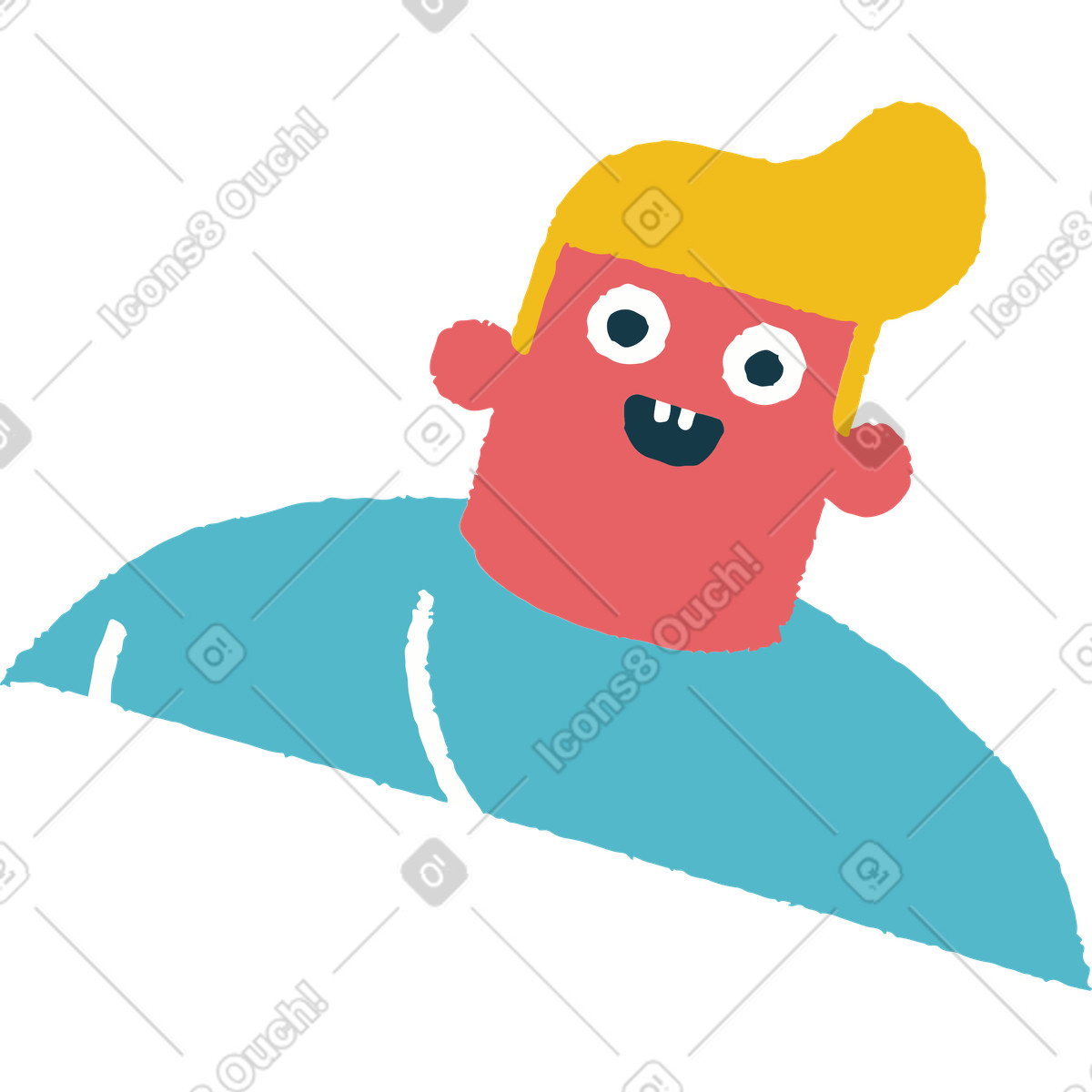 Illustration Homme souriant dans le style Flamenco à télécharger aux formats PNG, SVG