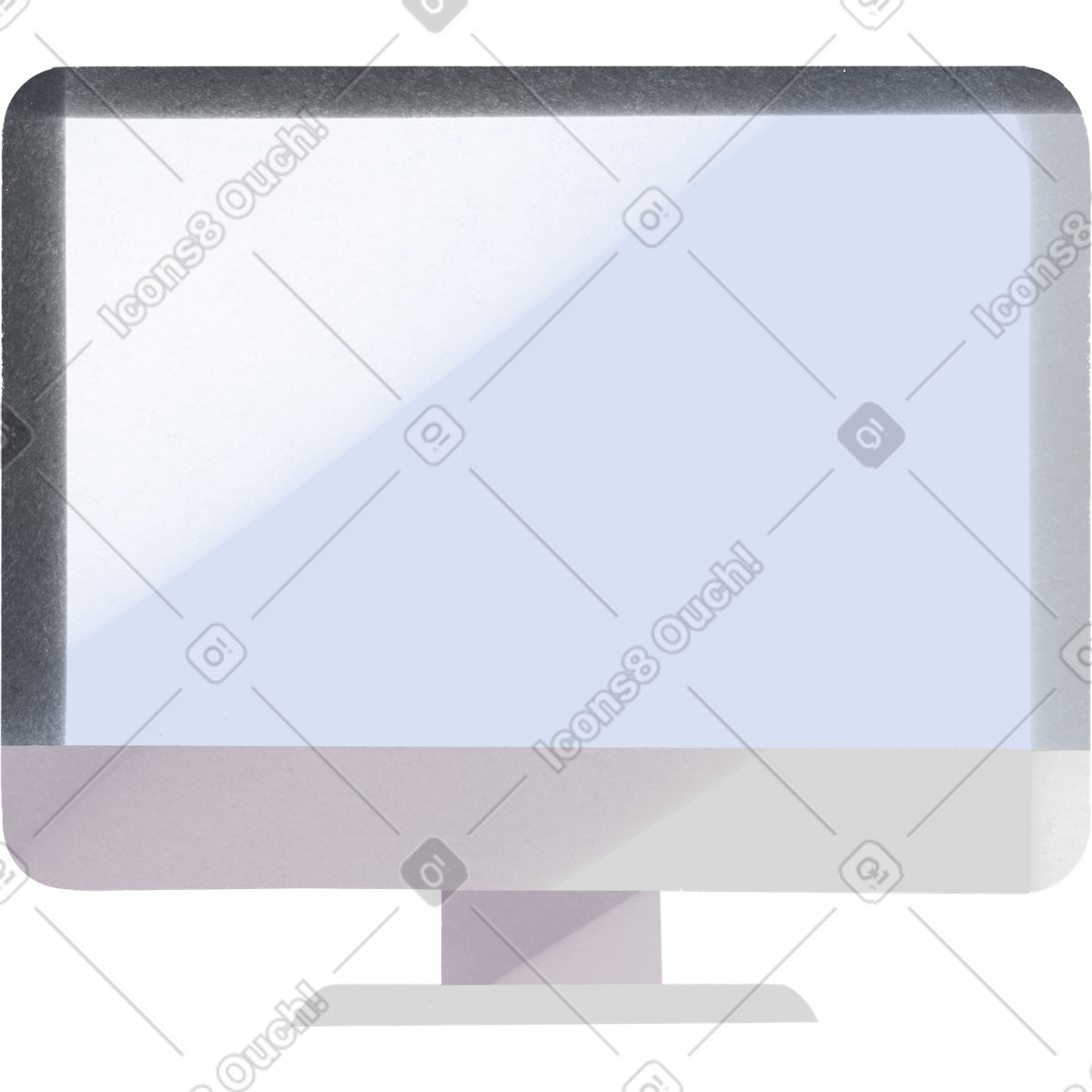 Ilustração de Grey computer monitor em no estilo Shine para baixar em PNG, SVG