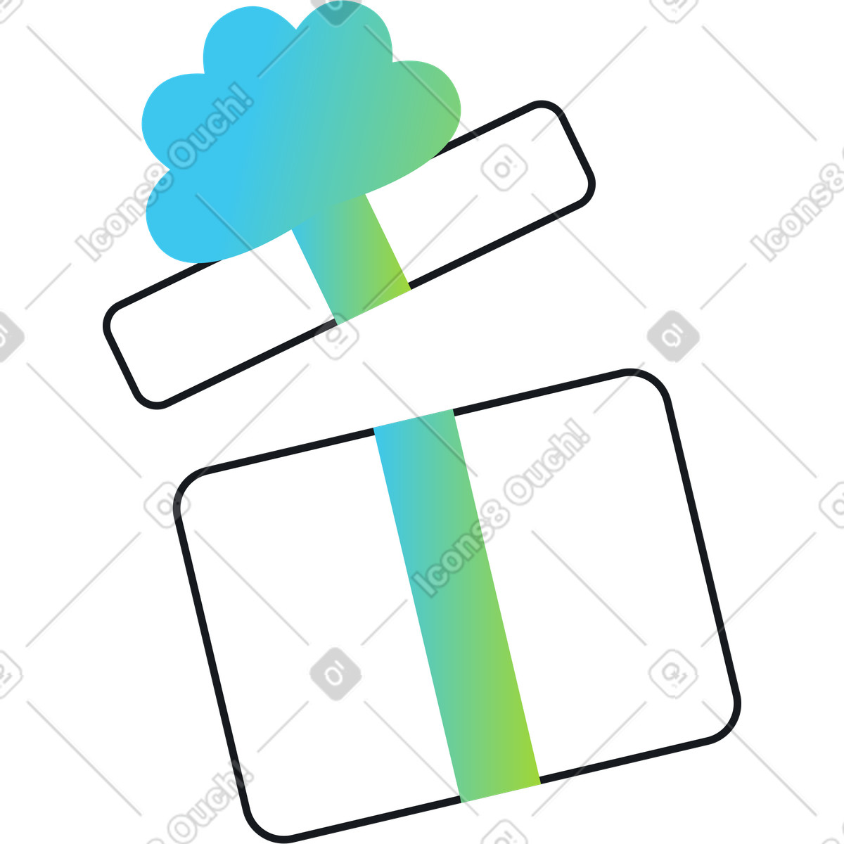 Opened gift box illustration in Breeze style download in PNG, SVG