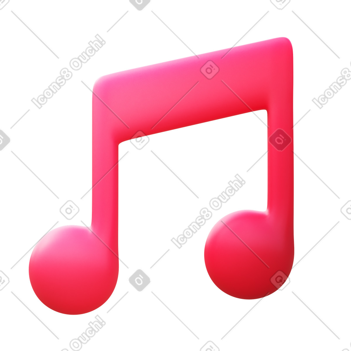 3D Fluency スタイルの Musical notes のイラストをPNG、SVG形式でダウンロード