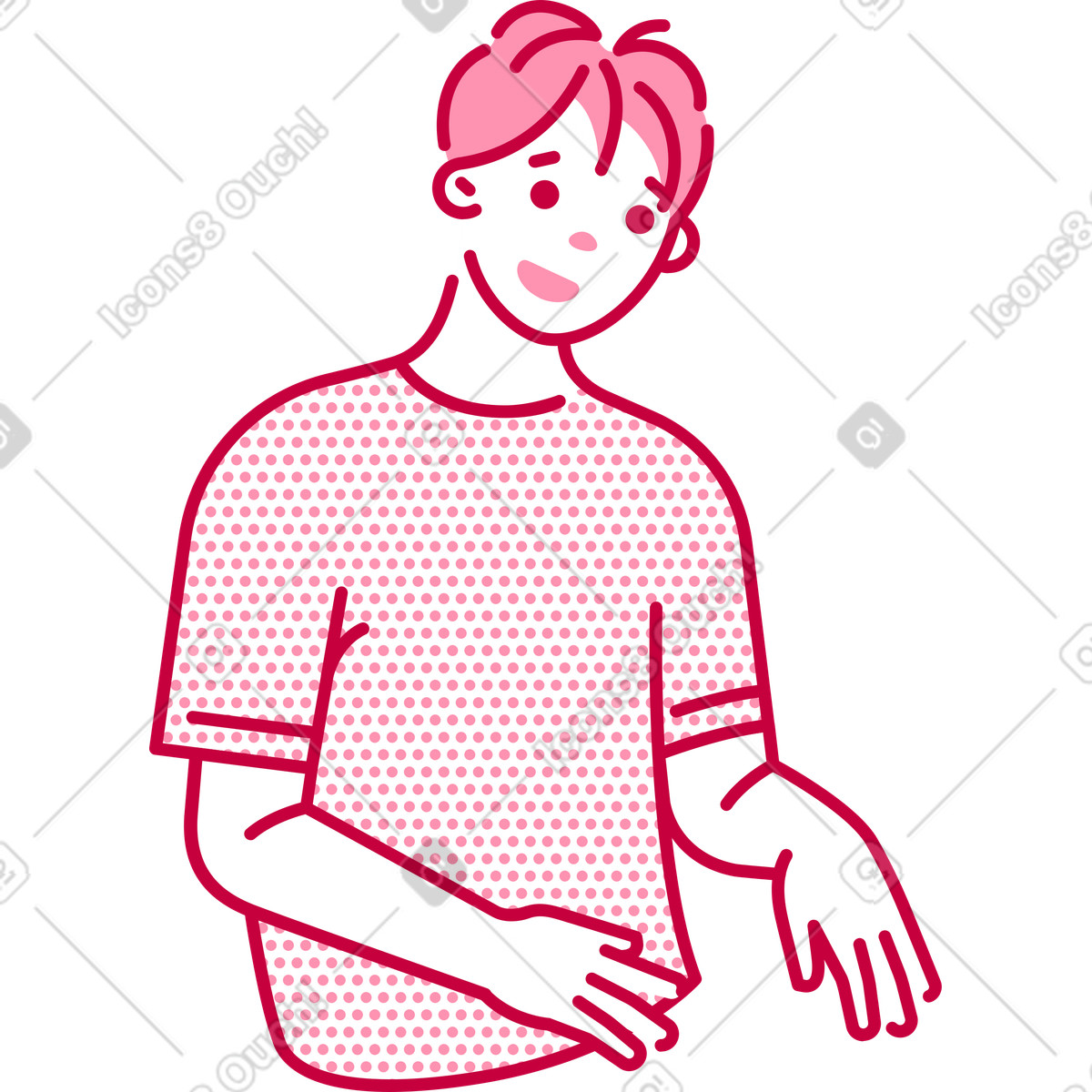 Ilustración Hombre con laptop en estilo Natty a descargar en PNG y SVG