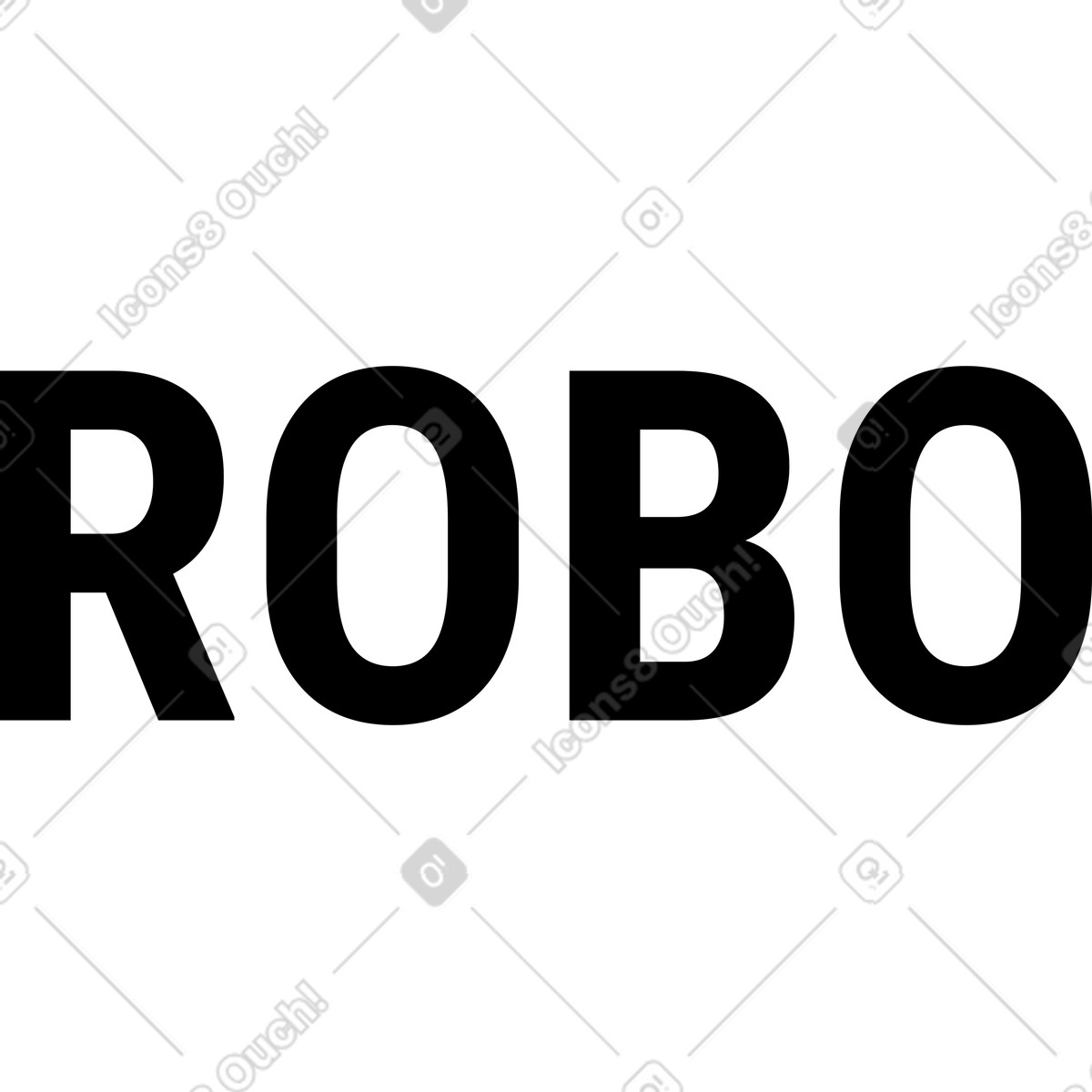 Illustration Texte robot dans le style Memphis à télécharger aux formats PNG, SVG
