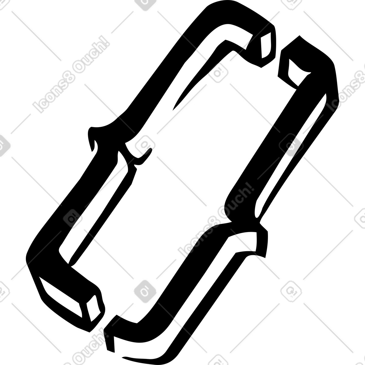 Curly brackets icon illustrazione in stile Line scarica in PNG, SVG