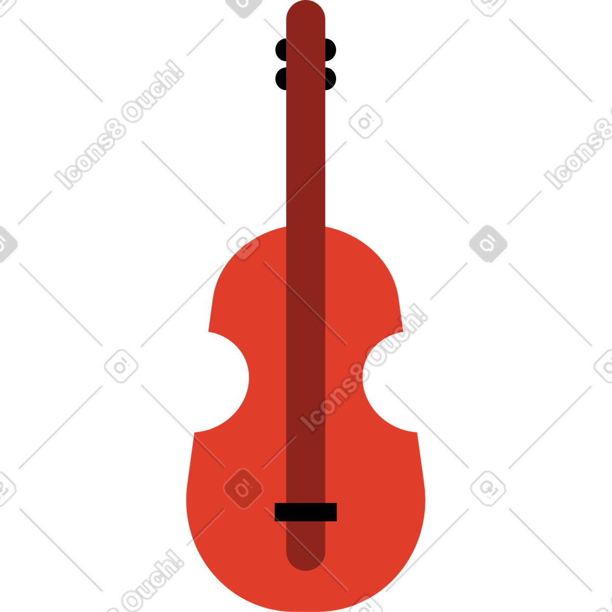 Violine-Illustration im Burgundy-Stil als Download in PNG, SVG