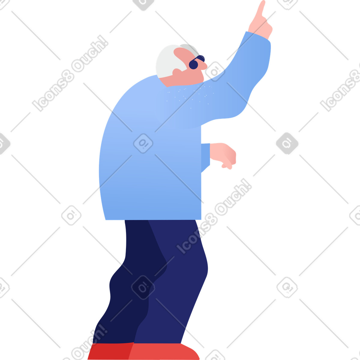 Grandpa showing illustration elderly clipart images collection in PNG SVG