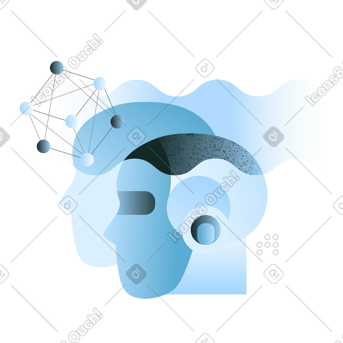 Ilustração de Sinergia e inovação entre inteligência humana artificial, colaboração trabalho em equipe ia. no estilo Concept para baixar PNG, SVG