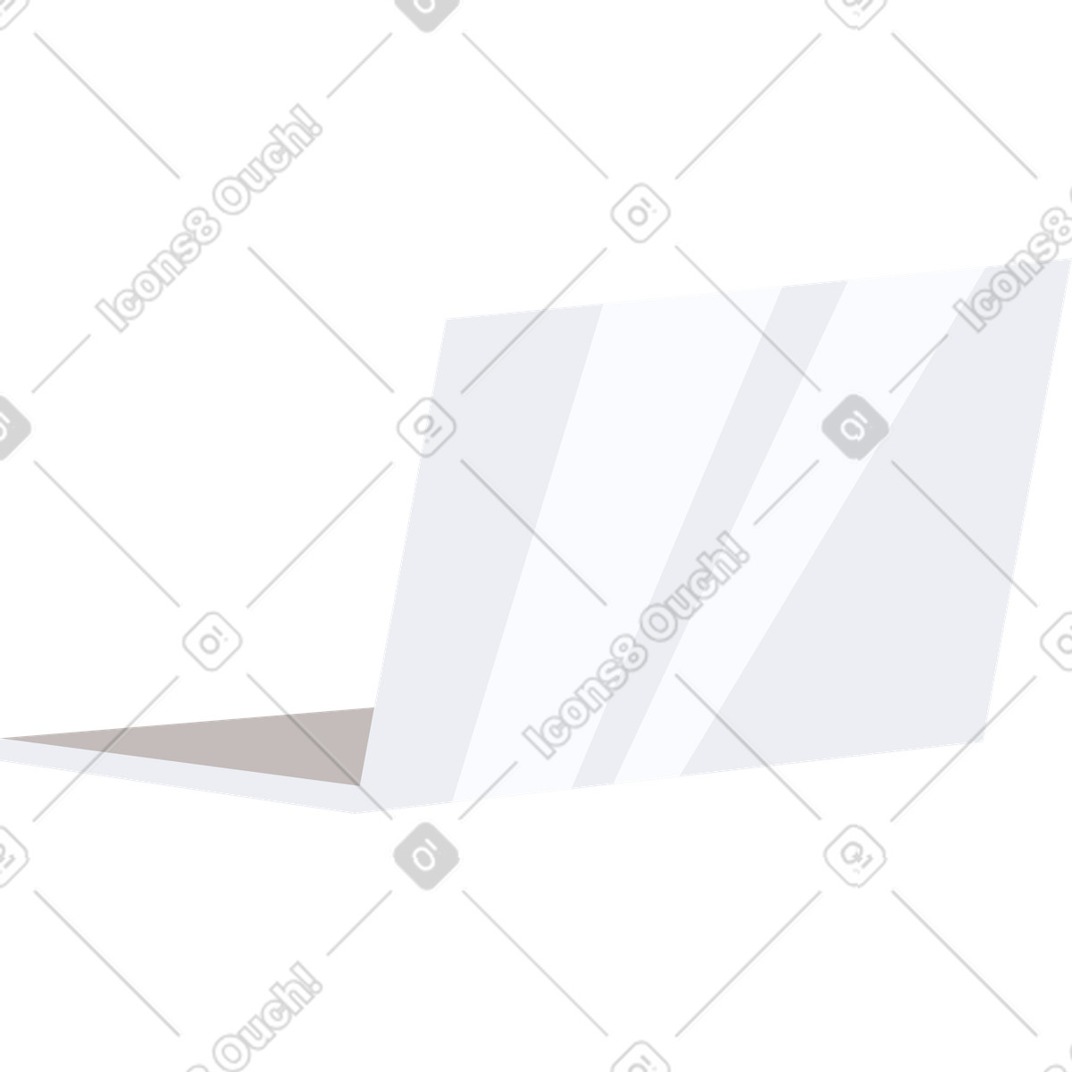 下载 Vivid 风格的 打开灰色膝上型计算机 插画，支持 PNG、SVG 格式