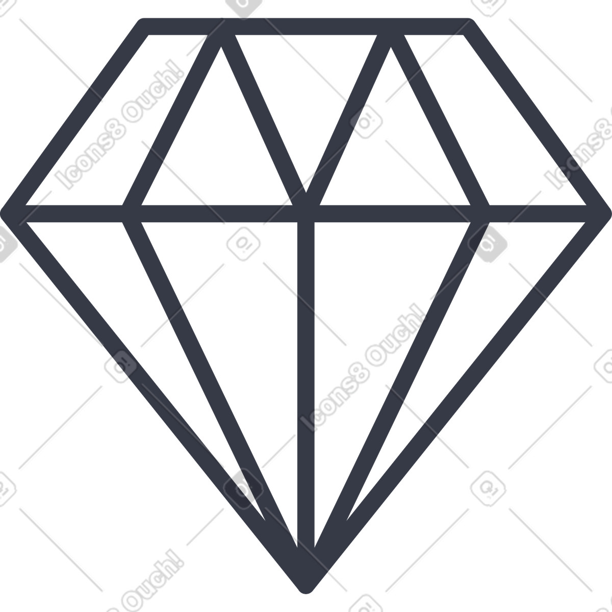 Ilustración Diamante en estilo Abstract a descargar en PNG y SVG