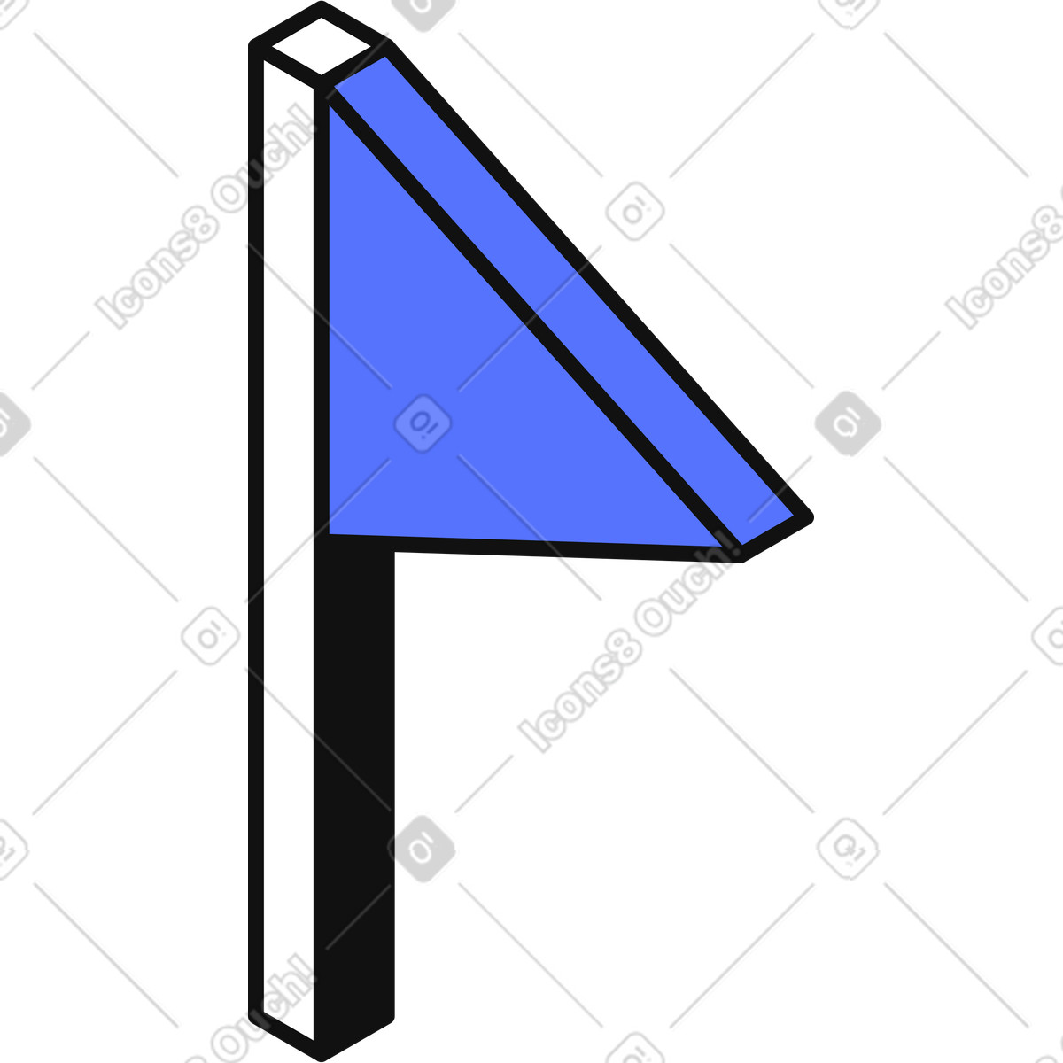 Flag for milestones checkpoints and progress tracking illustrazione in stile Main scarica in PNG, SVG