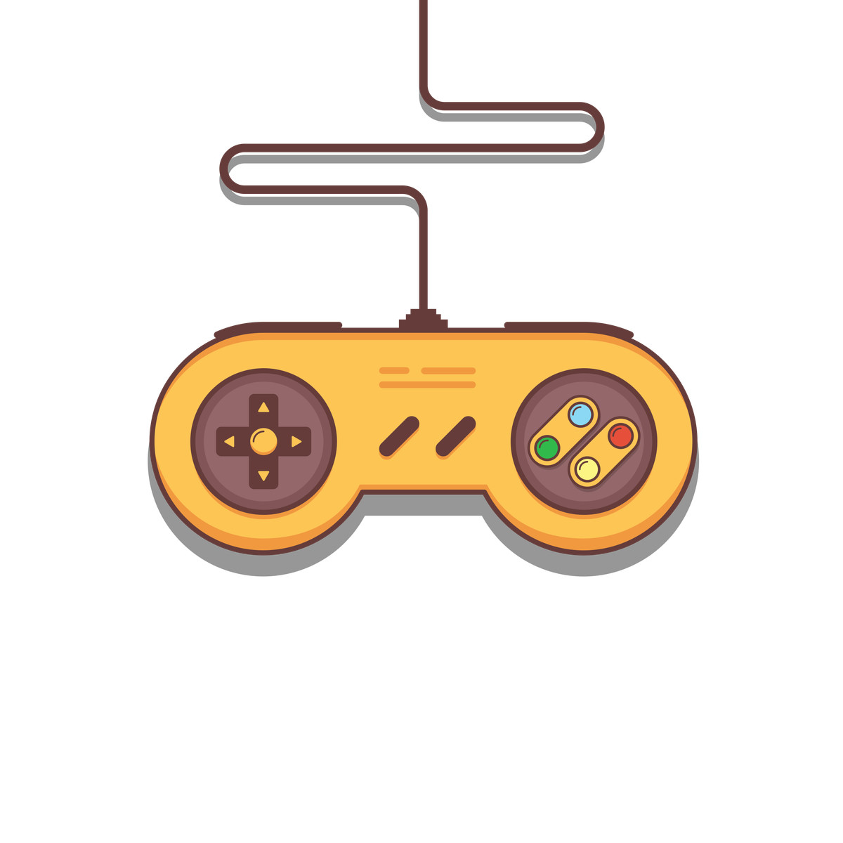 Super Nintendo gamepad illustrazione in stile Gummy scarica in PNG, SVG