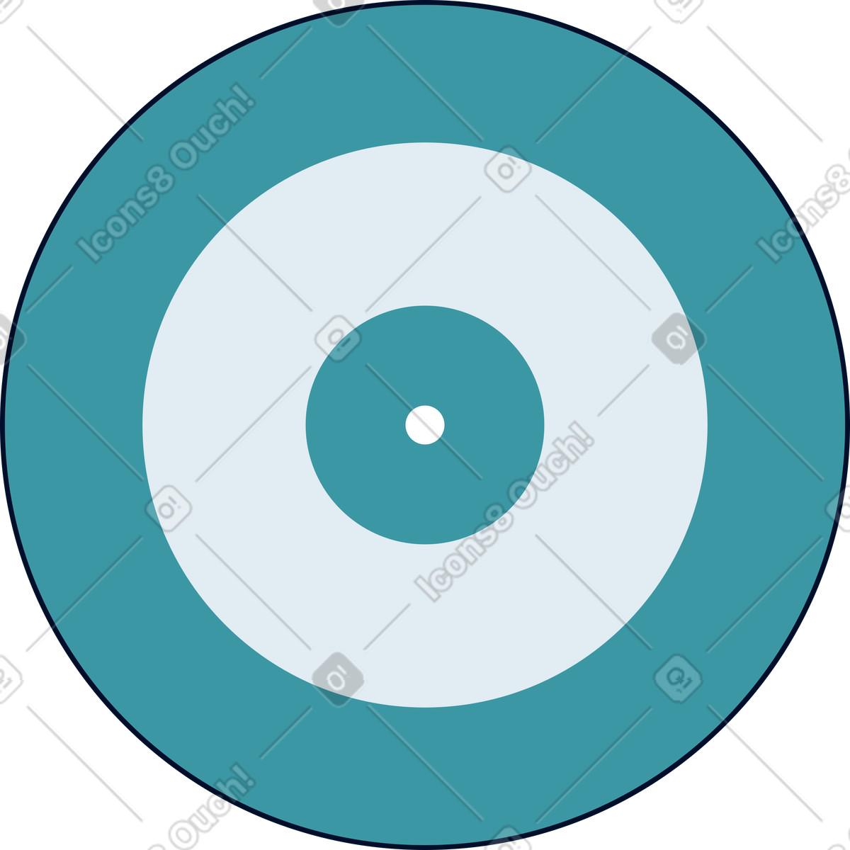 Illustration Cible dans le style Teal à télécharger aux formats PNG, SVG