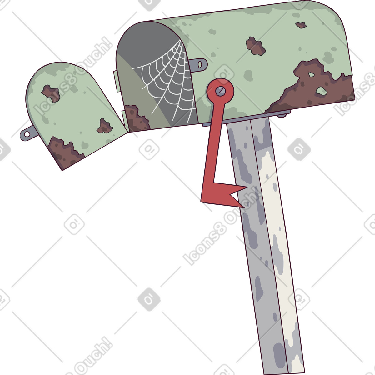 Mailbox illustration in Eastwood style download in PNG, SVG