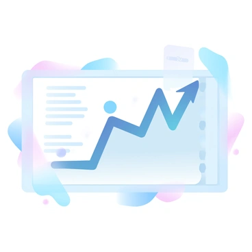 A stock market chart with a gradient pastel background shows a clear upward trend line indicating a successful initial public offering (IPO). The chart includes various data points and markers that highlight significant moments in the company's progress. Above the chart, there is a large arrow pointing upward, symbolizing growth. Labels on the chart provide context for the IPO transition, using bold yet simple fonts for clarity. Surrounding the chart, abstract shapes represent market activity and dynamism, enhancing the visual impact.