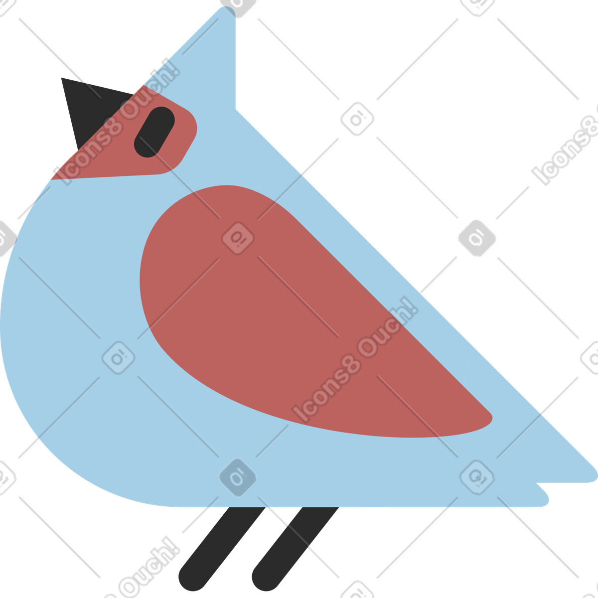 Ilustração de 鸟 em no estilo Marginalia para baixar em PNG, SVG