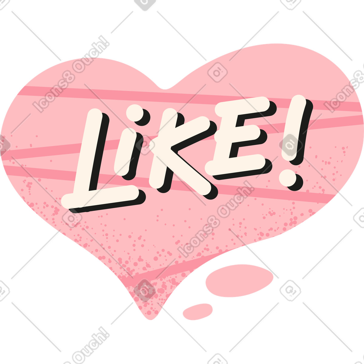 Иллюстрация Like в стиле Pale — скачать в форматах PNG, SVG