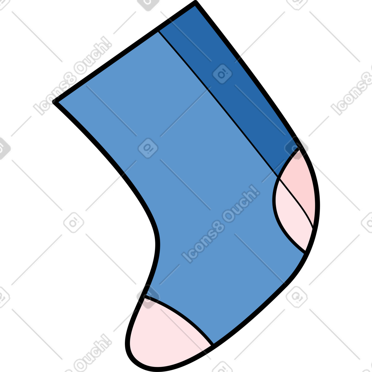 Illustration Chaussette de noël dans le style Surr à télécharger aux formats PNG, SVG