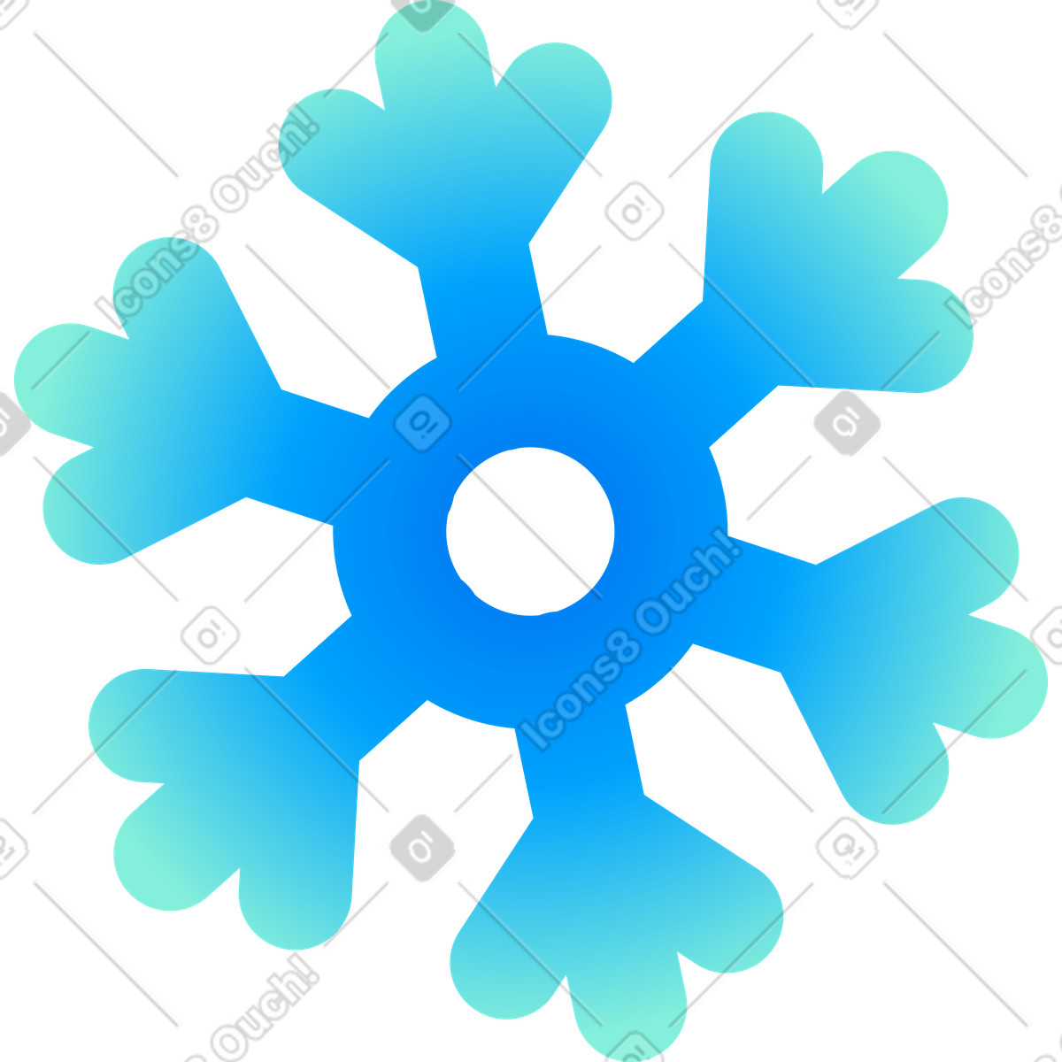 下载 Puffy 风格的 雪花 插画，支持 PNG、SVG 格式