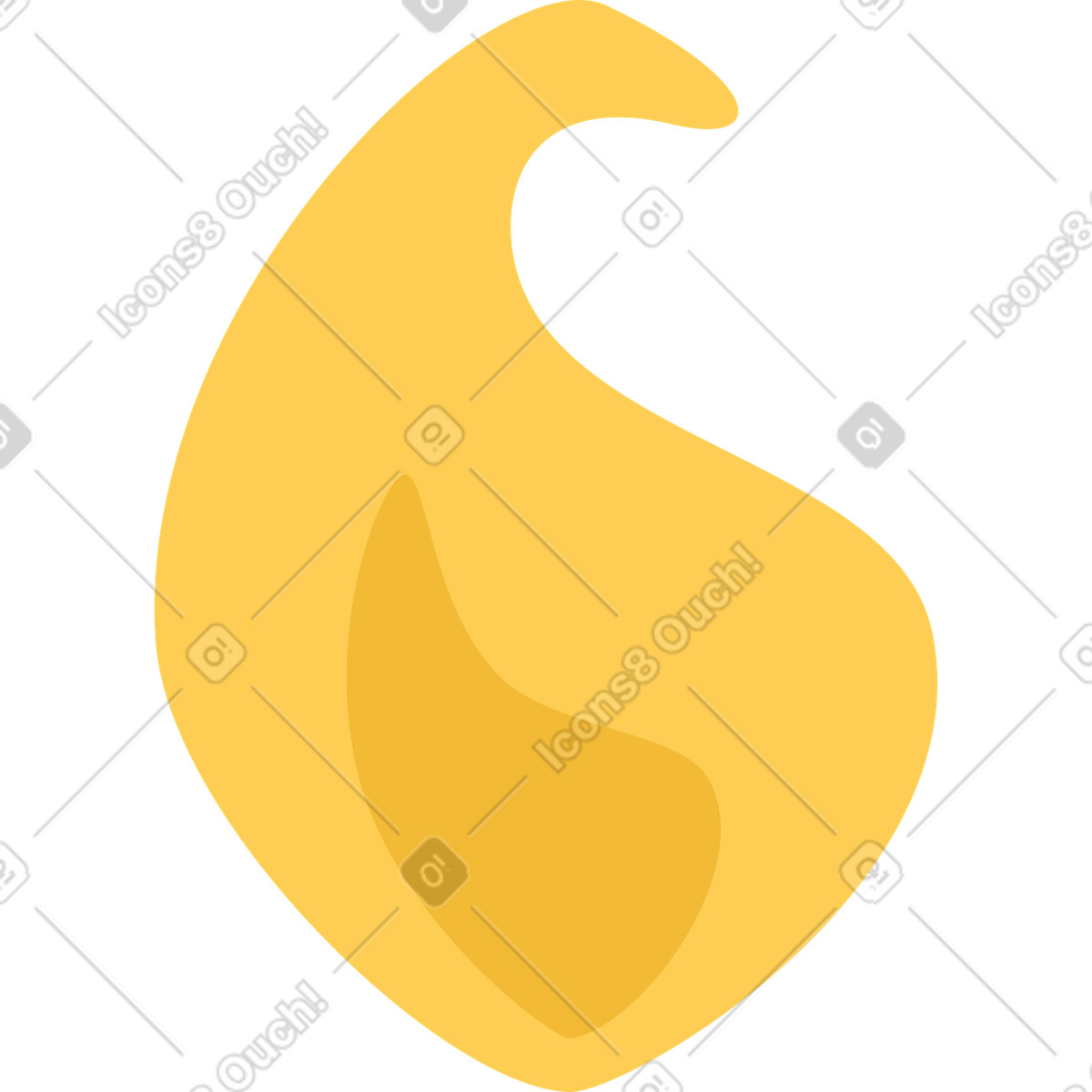 Fire illustration in Social style download in PNG, SVG