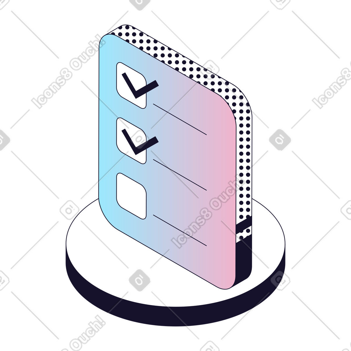 Task Management, Checklist Board, Productivity Tracking illustration in Node style download in PNG, SVG