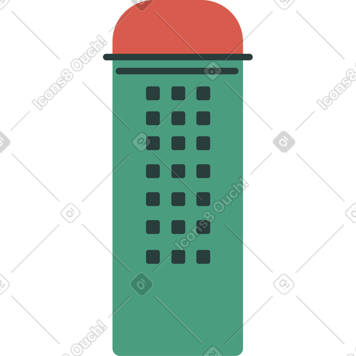 Macaroni 스타일의 건물 일러스트레이션 PNG, SVG 다운로드